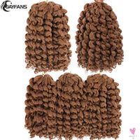 Ombre Jumpy Wand Curl Crochet Hair, 14 Colors, 20 Roots Jamaican Twist Synthetic Braid Hair for Women Sweet T 52