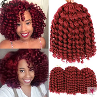 Ombre Jumpy Wand Curl Crochet Hair, 14 Colors, 20 Roots Jamaican Twist Synthetic Braid Hair for Women Sweet T 52