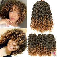Ombre Jumpy Wand Curl Crochet Hair, 14 Colors, 20 Roots Jamaican Twist Synthetic Braid Hair for Women Sweet T 52