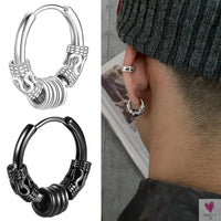 Punk/Rock Style Stainless Steel Hoop Earrings for Men/Women - Hip Hop Earrings for Men/Women SWEET T 52