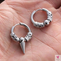 Punk/Rock Style Stainless Steel Hoop Earrings for Men/Women - Hip Hop Earrings for Men/Women SWEET T 52