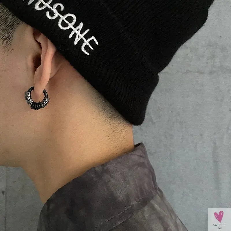 Punk/Rock Style Stainless Steel Hoop Earrings for Men/Women - Hip Hop Earrings for Men/Women SWEET T 52