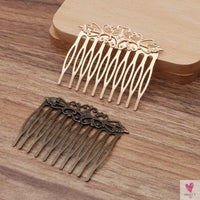 REGELIN Copper Vintage 10 Teeth Hair Combs Jewelry Charm Women Flower Hairpin Hairclips Barrettes Retro Hair Wear Accessories SWEET T 52