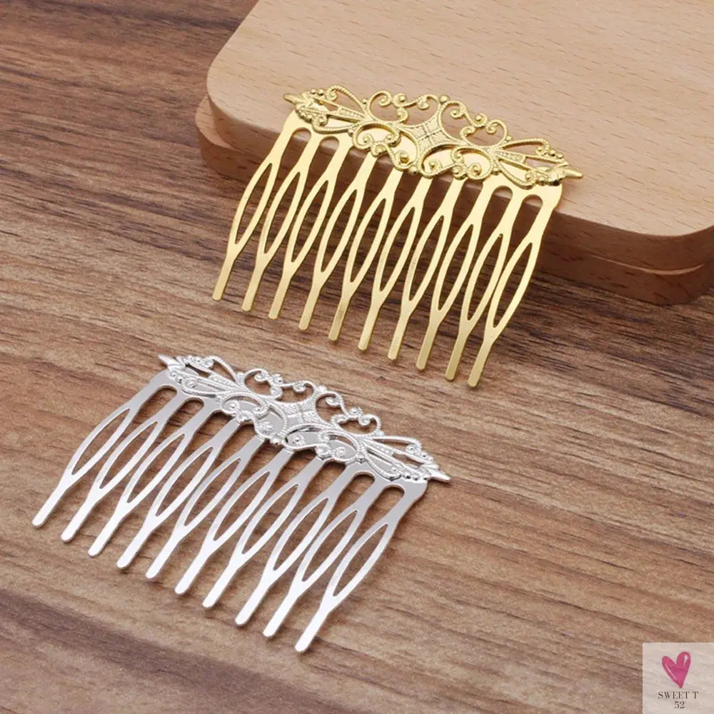 REGELIN Copper Vintage 10 Teeth Hair Combs Jewelry Charm Women Flower Hairpin Hairclips Barrettes Retro Hair Wear Accessories SWEET T 52