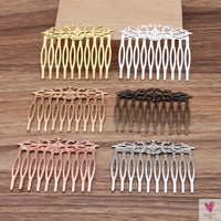 REGELIN Copper Vintage 10 Teeth Hair Combs Jewelry Charm Women Flower Hairpin Hairclips Barrettes Retro Hair Wear Accessories SWEET T 52