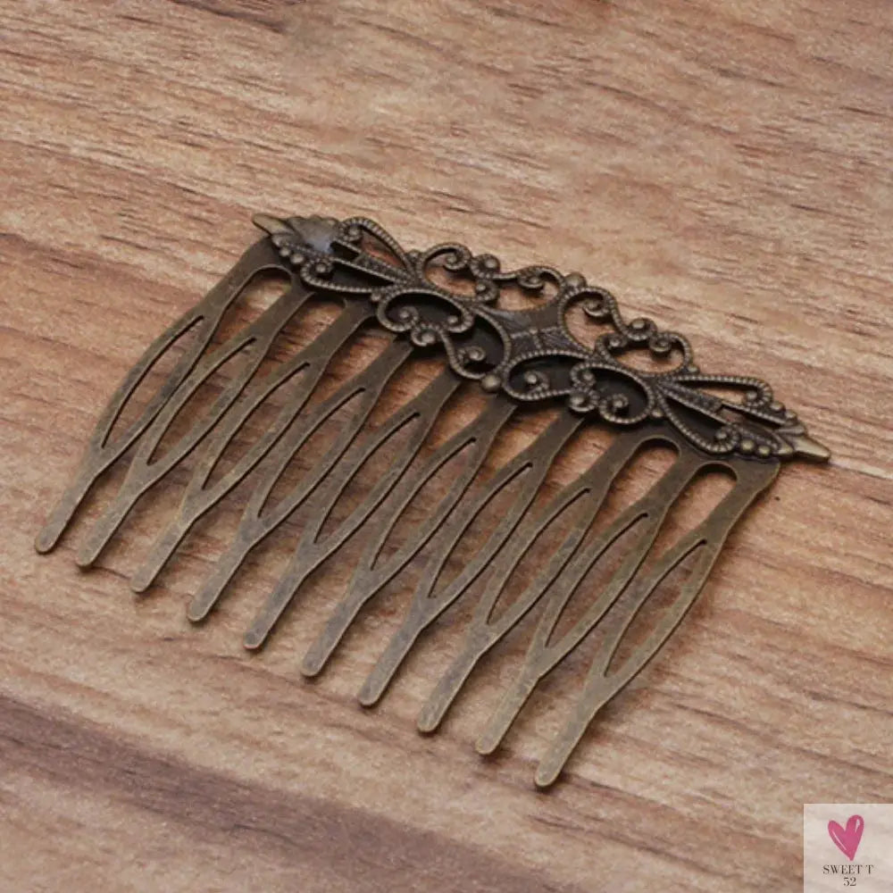 REGELIN Copper Vintage 10 Teeth Hair Combs Jewelry Charm Women Flower Hairpin Hairclips Barrettes Retro Hair Wear Accessories SWEET T 52