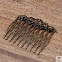 REGELIN Copper Vintage 10 Teeth Hair Combs Jewelry Charm Women Flower Hairpin Hairclips Barrettes Retro Hair Wear Accessories SWEET T 52