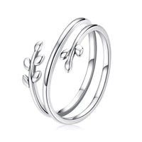 Adjustable Rings - Real 925 Sterling Silver, Stackable, Engagement Zircon Open Size Rings for Women