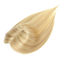 Clip-In Real Human Hair Toppers -  Women's Hair Topper Hairpieces, Brown Hair Toppers/Toupees for Women, Clip-in Hair Extensions