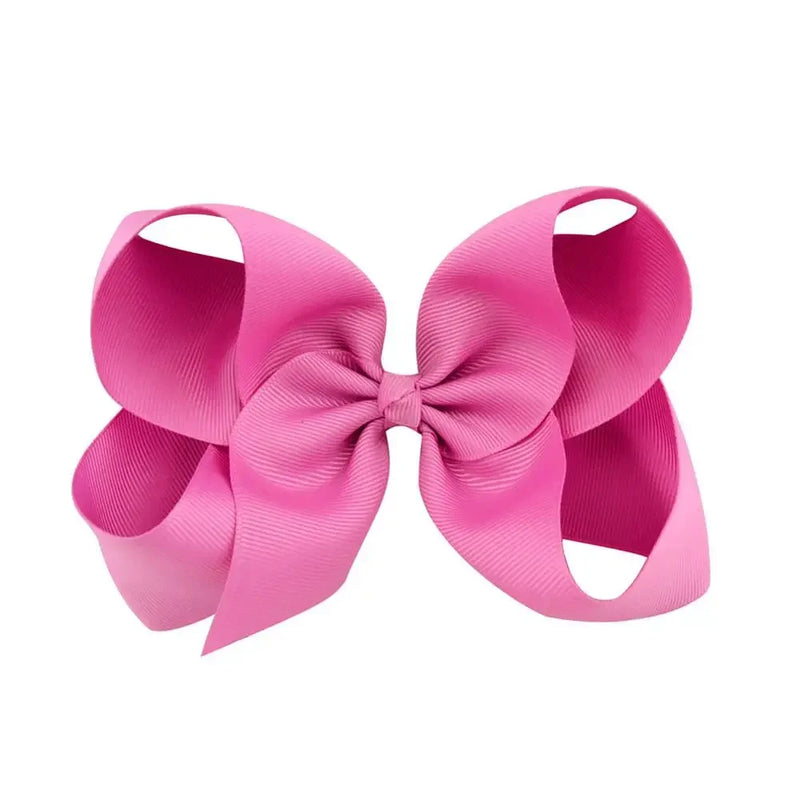 6 Inch Big Grosgrain Ribbon, Solid Color, Hair Bows with Clips. Boutique Headwear Accessories  for Kids