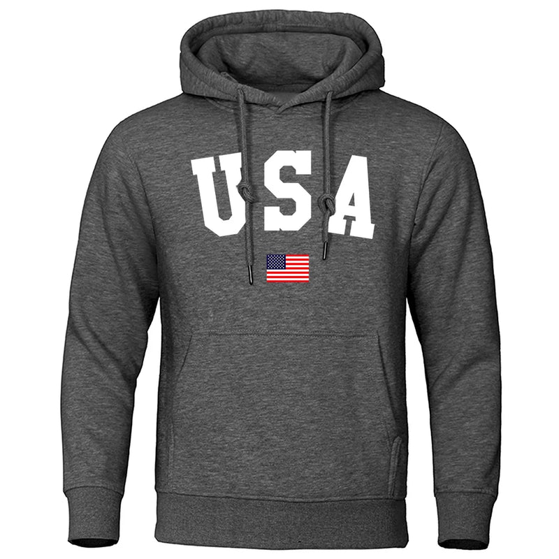 USA Hoodie/Sweatshirt for Men and Women, Anti-Wrinkle, Long Sleeves with Pockets, Pullovers-Shirts & tops-SWEET T 52