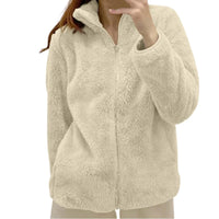 Women's Fluffy Fleece Zip-Up Jacket