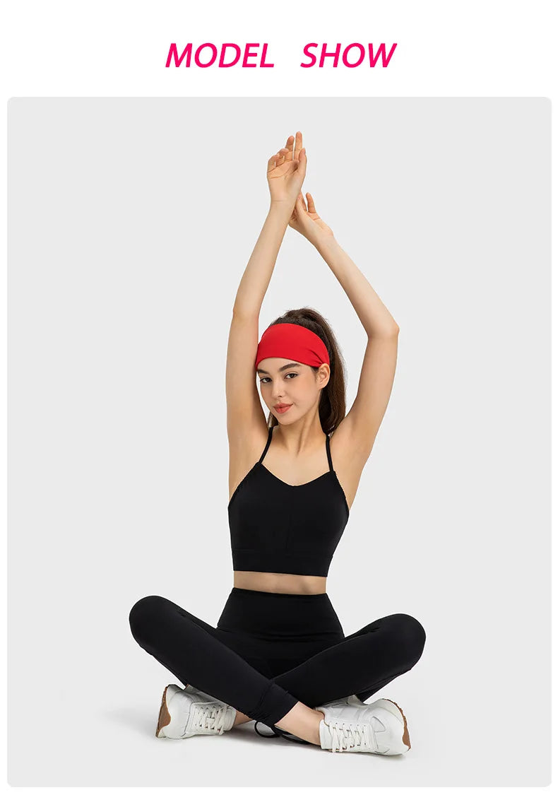 Yoga/Sports High Elastic Breathable Fitness Headbands for Women & Girls, Moisture & Perspiration Absorption
