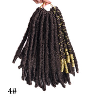 Faux Locks Crochet Hair Natural Hair Extensions Synthetic Crochet Braiding Hair Dreadlocks with Colored Line Short Hair Bundles SWEET T 52