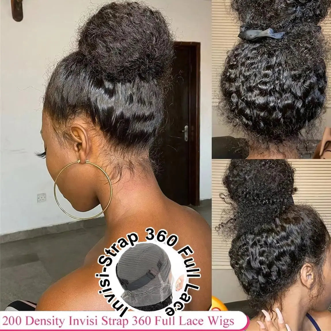 360 HD Full Lace Curly Wigs - Human Hair - Preplucked 13x6/13x4 Lace Frontal Wigs, Glueless Human Hair, Ready To Wear