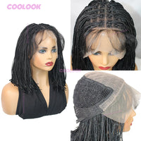 Boho Box Braid Bob Wig — 10 & 12 Inch Synthetic Lace Front, Ships from USA