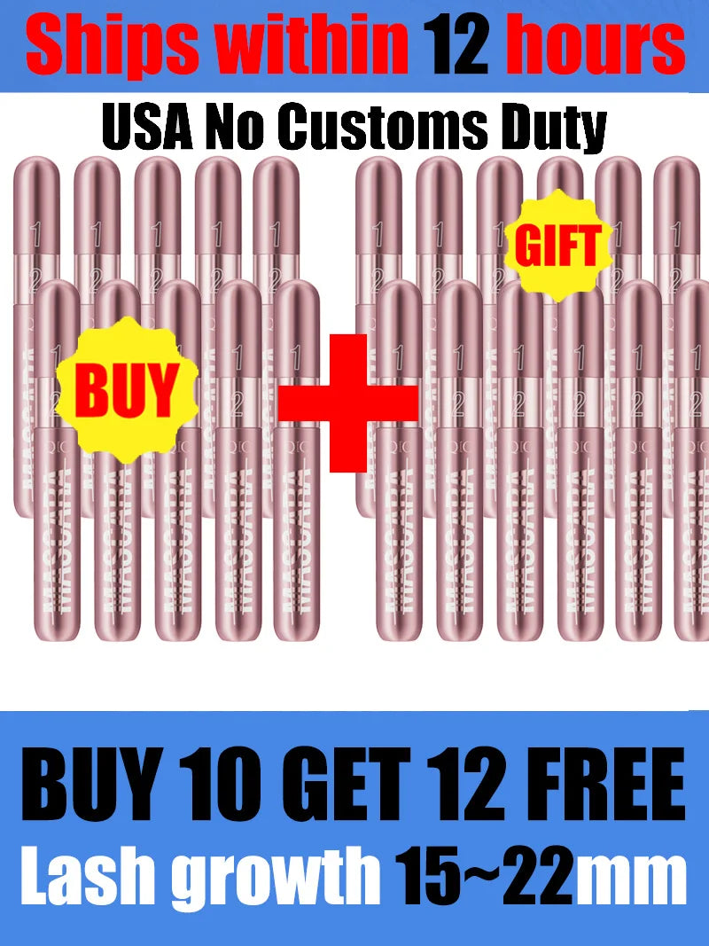 QIC new rose gold double-effect mascara, dense and slender two-in-one waterproof and non-smudging curled mascara. Sweet T 52