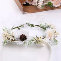 Simulated Flower Wreath/Crown/Festival Headband Hair Accessories for Women & Girls. Headdress/Garland/Wedding Headwear