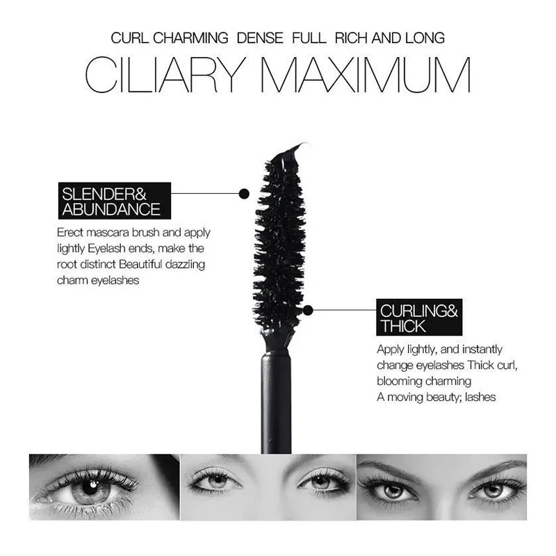 Black Curled Lashes Mascara Lengthens Eyelashes Extra Volume Long Lasting Waterproof Natural Quick Drying Lashes Female Makeup Sweet T 52