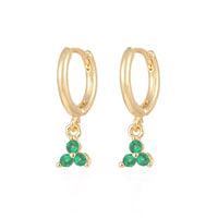 Gold Color Cute Water Drop Earrings For Women & Girls - Zircon Piercing Huggies/Hoop Dangle Earrings-earrings-SWEET T 52
