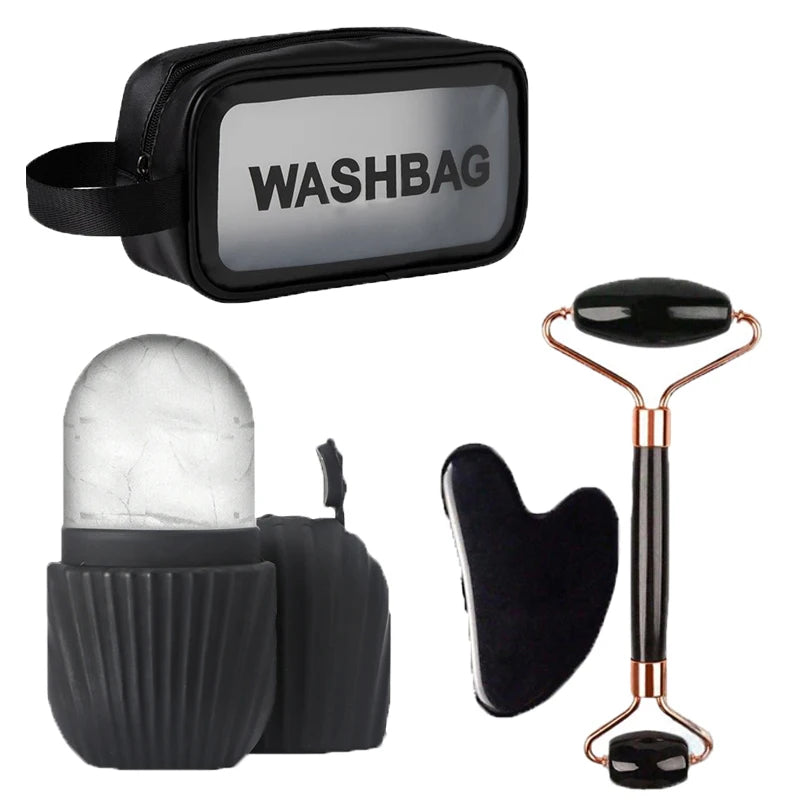 Ice Roller and Gua Sha Facial Tool Set