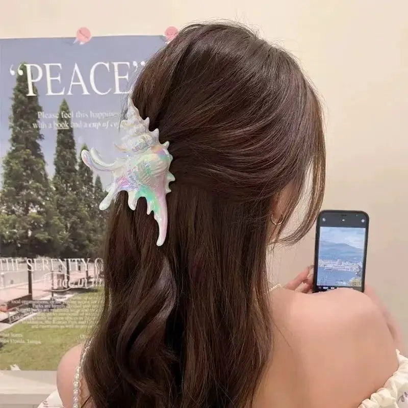Acrylic Sea Shell Claw Clip
