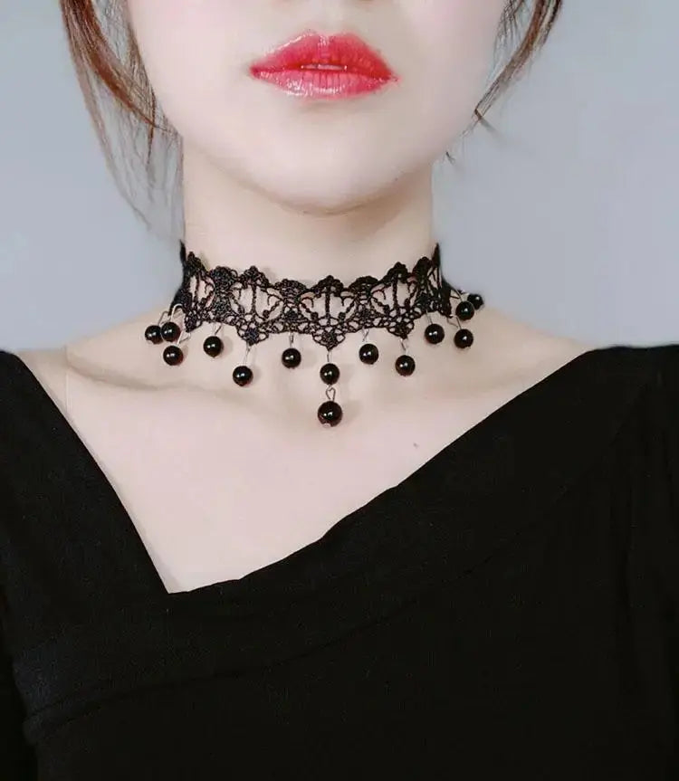 Velvet Fashion Choker Necklace for Women & Girls - Vintage Lace Necklace with Pendants-necklace-SWEET T 52