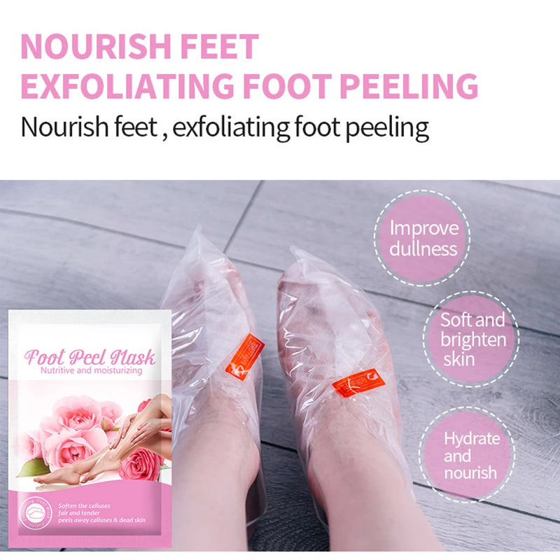 Exfoliating Foot Mask, Foot SPA Pedicure, Smooth, Dead Skin Remover, Moisturizing & Lightening Foot Mask, Unisex