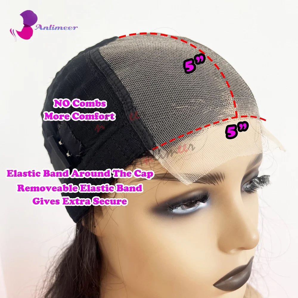 Highlight Brown Silk Base Wig Human Hair Glueless Human Hair Wigs With Brown Roots 200 Density Lace Front Wigs Short Bob Wigs Sweet T 52