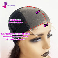 Highlight Brown Silk Base Wig Human Hair Glueless Human Hair Wigs With Brown Roots 200 Density Lace Front Wigs Short Bob Wigs Sweet T 52