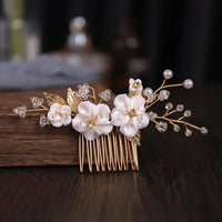 Silver/Gold/Pearl/Rhinestone Hair Accessories, Crystal Bridal Headdress/Hair Combs for Women & Girls-hair accessories-SWEET T 52