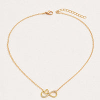 Minimalist Infinity Heart Necklace for Women - Zircon Pendant Chain