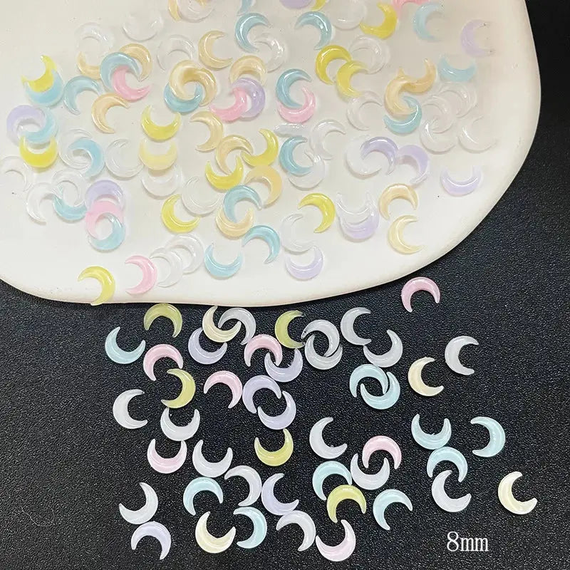 1 Bag Random Luxury Nail Art Dangle Jewelry, Mixed Style Nail Charms, Rhinestones 3D, 50 Pieces - SWEET T 52