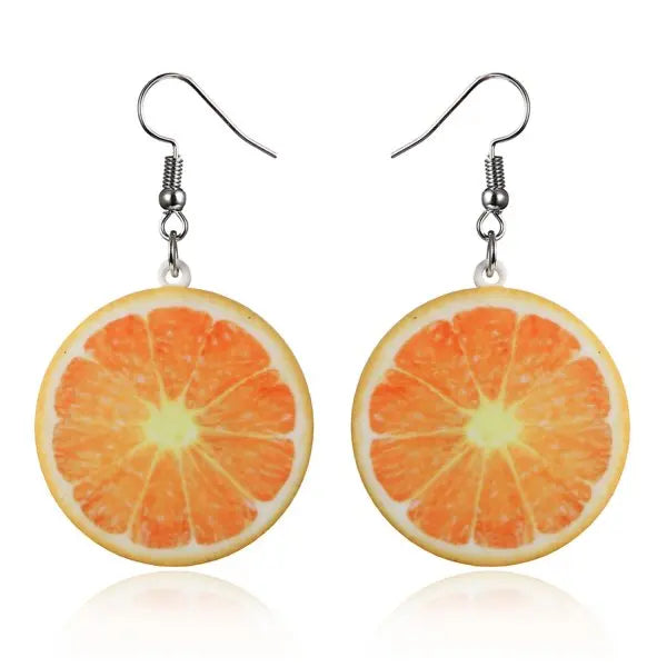 New Fashion Strawberry Cake Earrings for Women. Resin Handmade Cute Watermelon/Lemon Drop Earrings.