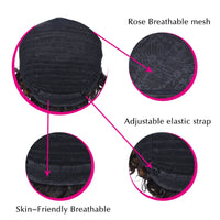 1B/30 Color Straight Human Hair Wig Pixie Cut Human Hair Wig With Bangs Full Machine Made Wig Ombre Colored Wig Sweet T 52