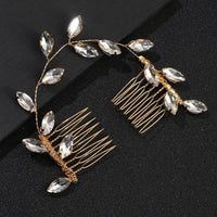 Silver/Gold/Pearl/Rhinestone Hair Accessories, Crystal Bridal Headdress/Hair Combs for Women & Girls-hair accessories-SWEET T 52