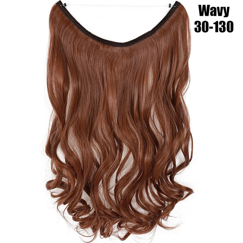 Synthetic 20 Inch Invisible Wire, No Clip-In, Hair Extensions, Fish Line Hairpieces/Hair Extensions Fake Hair For Women