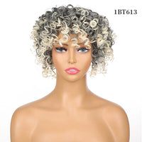 Short Synthetic Wigs for Women - Curly Topper for Women. 3 Clips, Short Toupee Hairpieces to Cover Thin Hair