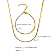 Stainless Steel NK Snake Chain Necklace/Twist Bracelet for Women. Jewelry Set, Gold in Color - DIY Accessories