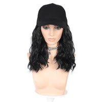 LUPU Synthetic Hat Wig for Women Wig Cap with Curly Hair Extensions Hat with Hair Wave Adjustable Baseball Hat Wigs Sweet T 52