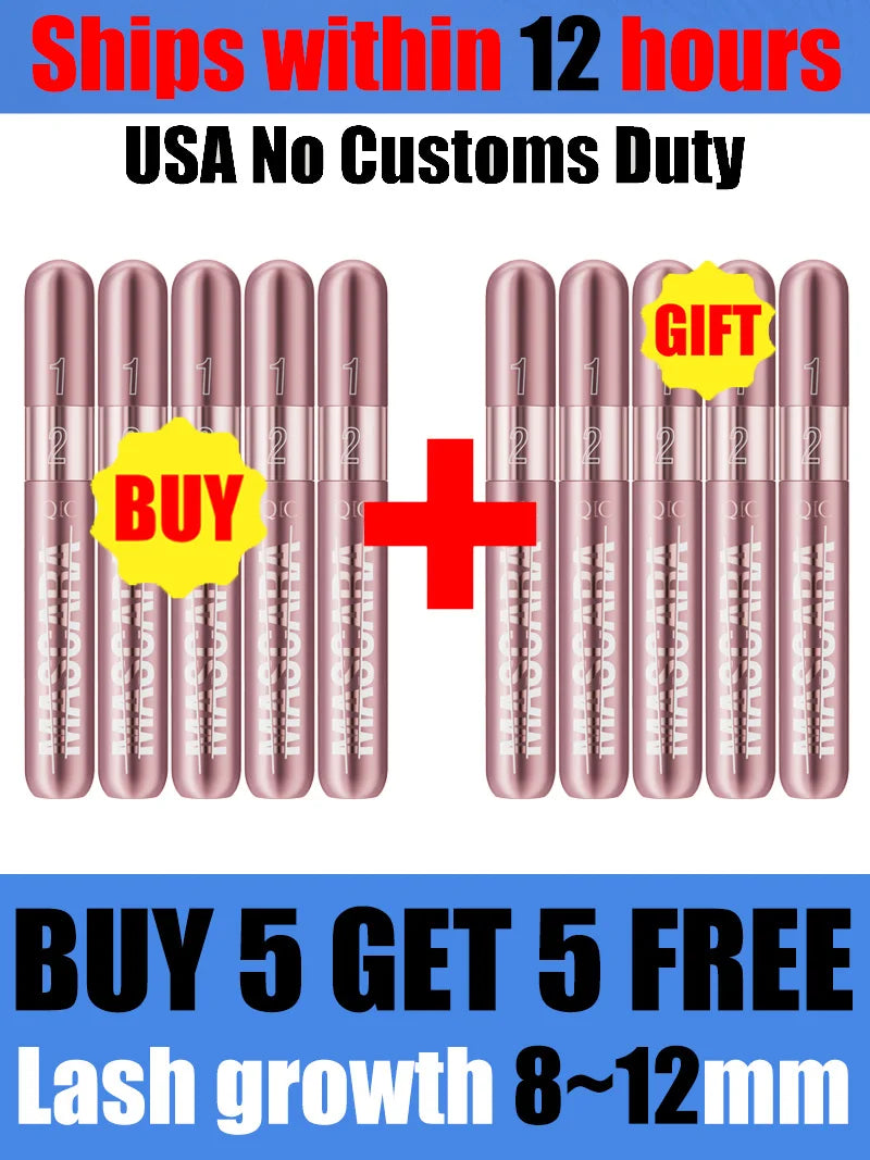 QIC new rose gold double-effect mascara, dense and slender two-in-one waterproof and non-smudging curled mascara. Sweet T 52