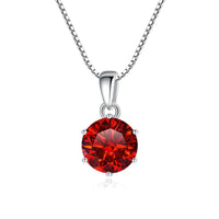 1 Carat Moissanite Pendant Necklace, Marked 925 Sterling Silver