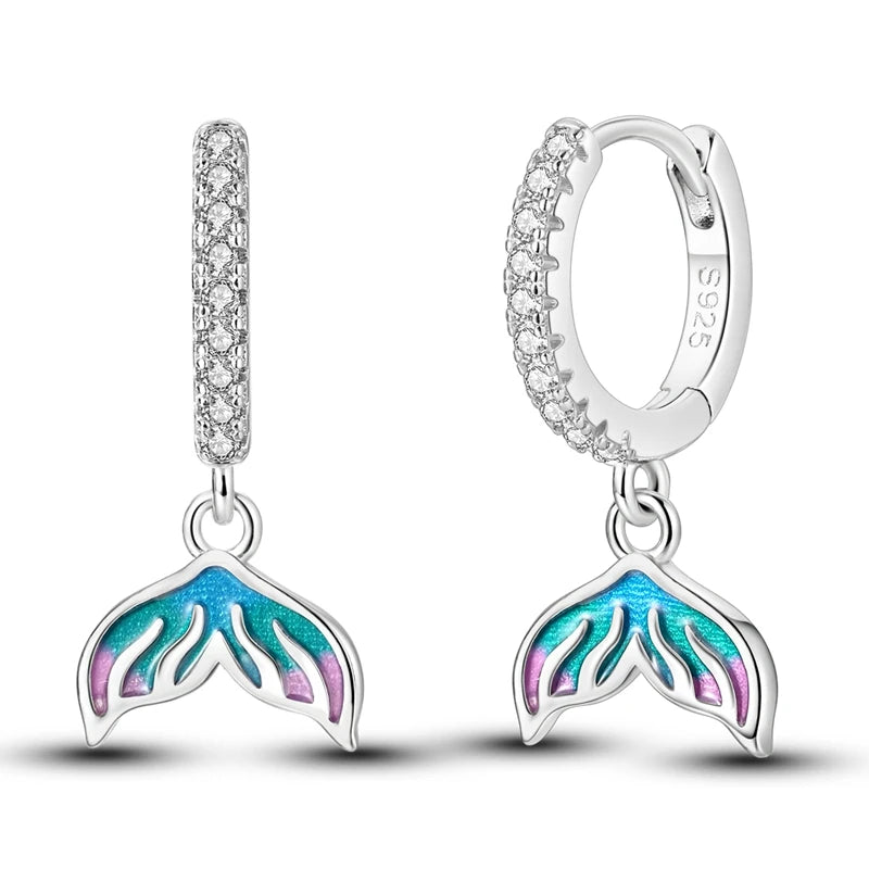 Sterling Silver Charm Earrings, 20 Styles