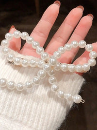 1 Pcs Simple Pearl Barrette Hair Clip for Women. Ladies Party Hair Accessories.