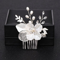 Silver/Gold/Pearl/Rhinestone Hair Accessories, Crystal Bridal Headdress/Hair Combs for Women & Girls-hair accessories-SWEET T 52