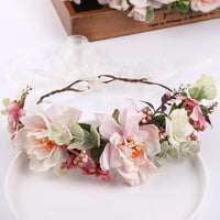 Simulated Flower Wreath/Crown/Festival Headband Hair Accessories for Women & Girls. Headdress/Garland/Wedding Headwear