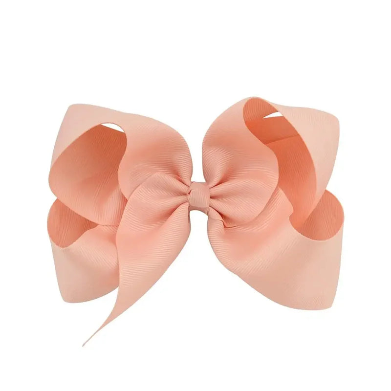 6 Inch Big Grosgrain Ribbon, Solid Color, Hair Bows with Clips. Boutique Headwear Accessories  for Kids