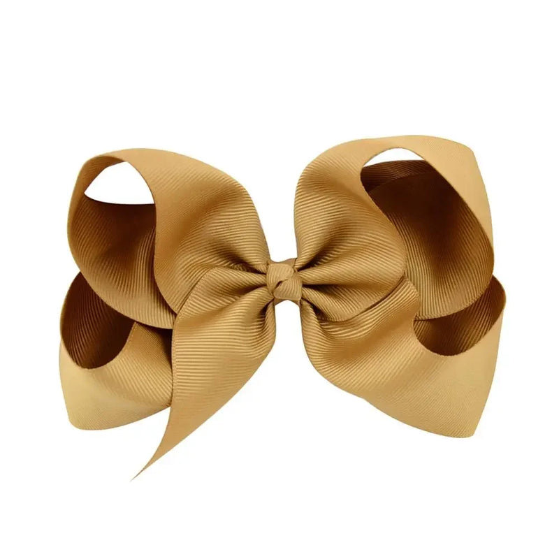 6 Inch Big Grosgrain Ribbon, Solid Color, Hair Bows with Clips. Boutique Headwear Accessories  for Kids