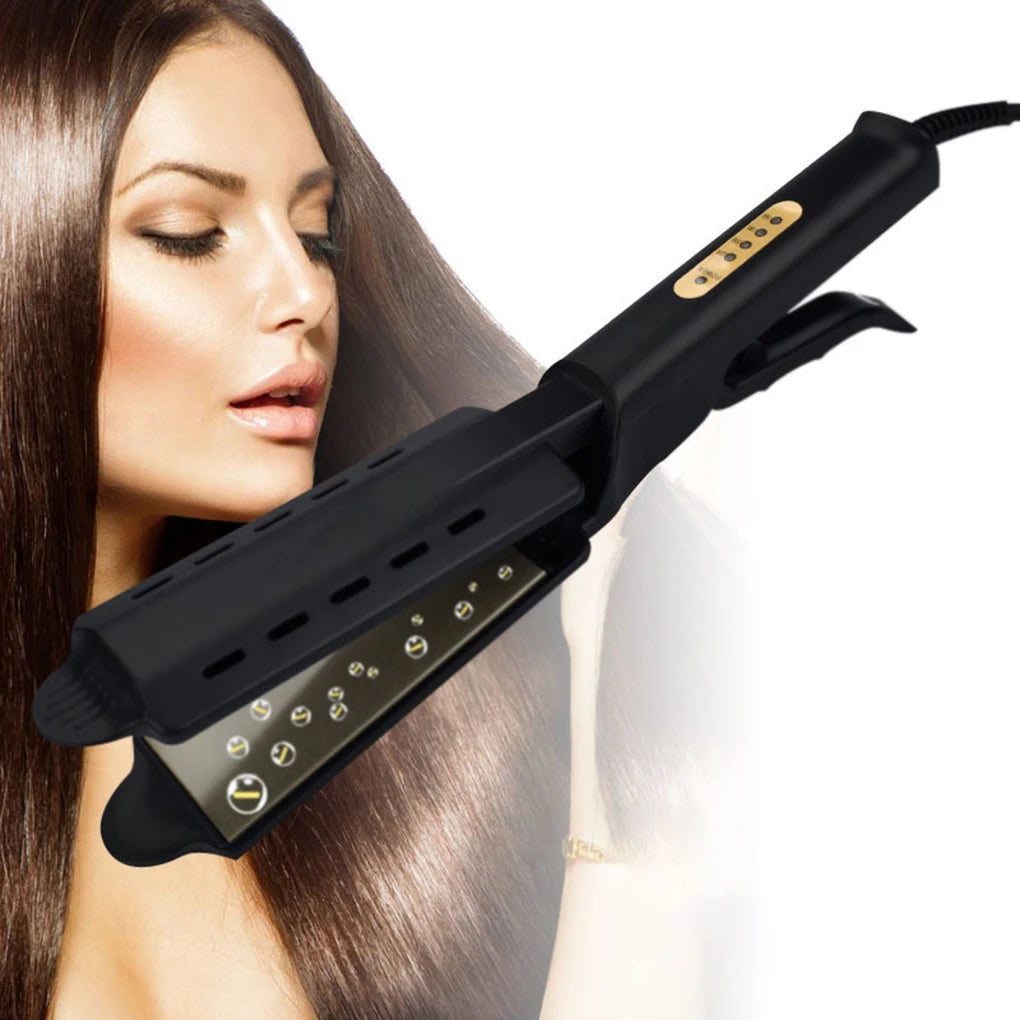 Hair Straightener for Women - Four-gear Temperature Adjustment Ceramic Tourmaline Ionic Flat Iron, Widen Panel