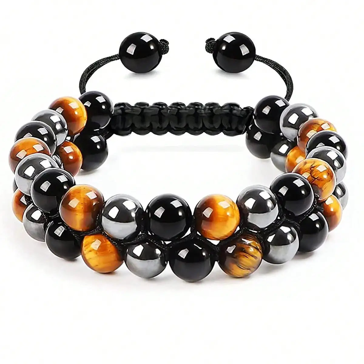 8 mm Natural Stone Beaded Bracelet
